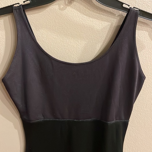 SPANX by Sara Blakey tank SHAPER BODYSUIT mid thigh BLACK Large - Picture 2 of 9
